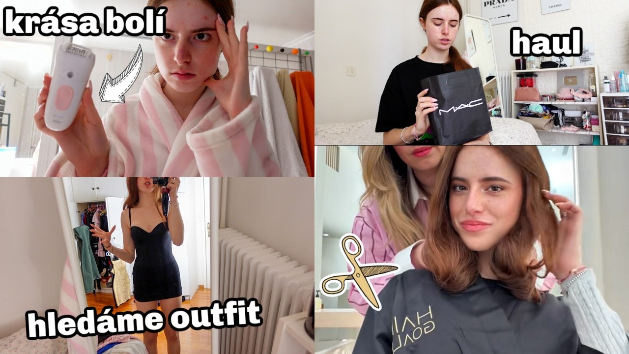Krása bolí, zkracuji vlasy, HAUL, škola a hledáme spolu outfit na výročí