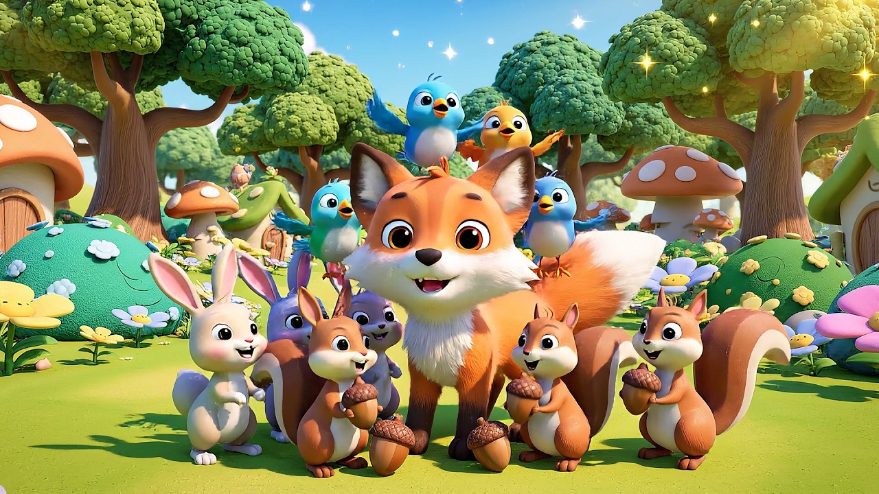El Bebé Zorro Dice Aup Aup Auu | Canciones de Animales del Bosque y Rimas Infantiles