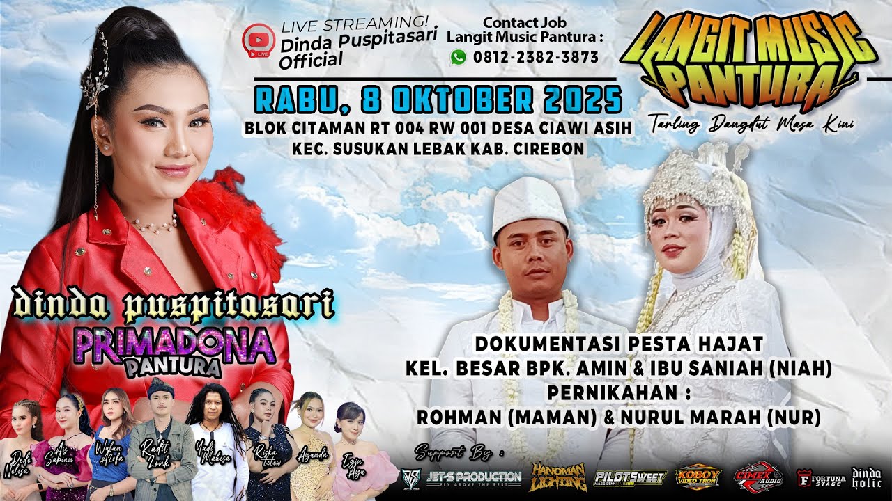 🔴LIVE LANGIT MUSIC PANTURA DINDA PUSPITASARI CIAWIASIH SUSUKAN LEBAK CIREBON - 8 OKTOBER 2025