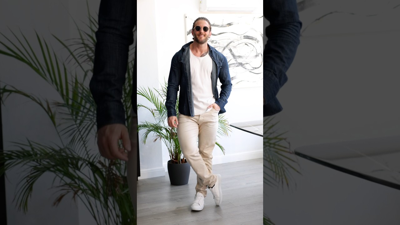How to style a denim shirt #mensfashion #mensstyle #fashion #grwm