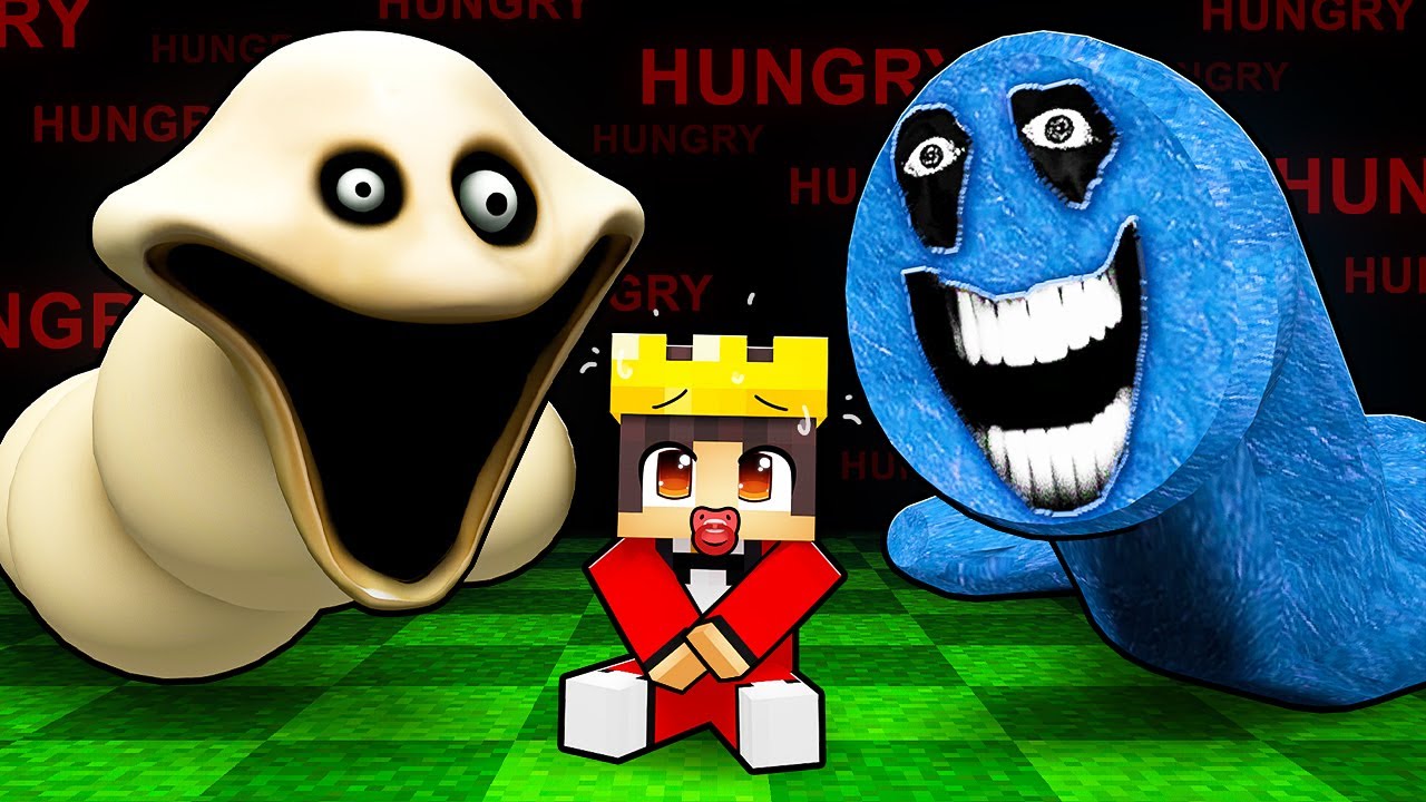 Having A HUNGRY WORM & SNAKE Family in Minecraft!
