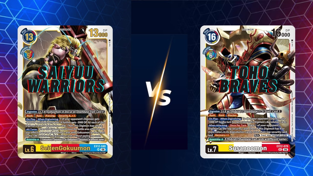 DIGIMON TCG GAMEPLAY: EX12 SW (Saiyu Warriors) vs TB (Toho Braves) Match! 💥