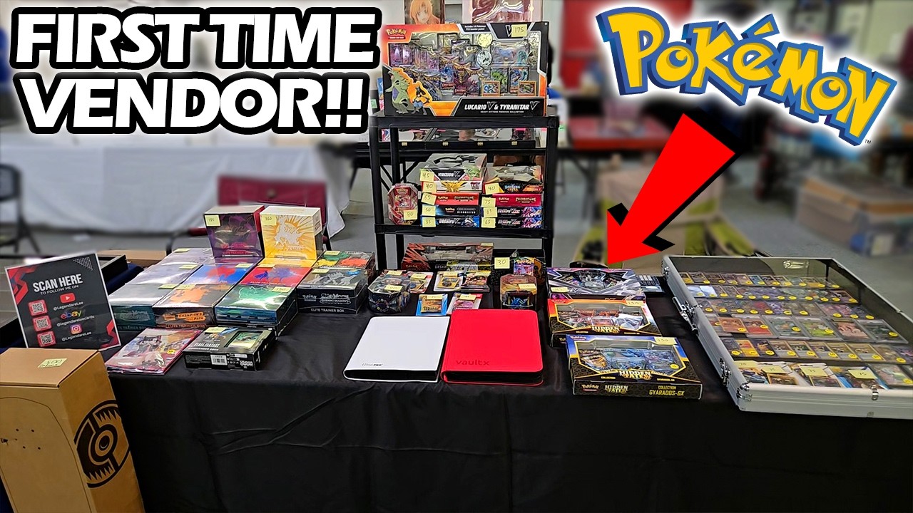 My FIRST TIME Vending Pokemon Cards!!! (First TCG Show Vendor Experience)