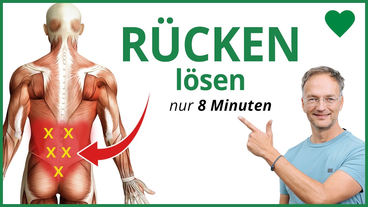 8 Minuten unteren Rücken dehnen 💚 Rückenschmerzen lösen