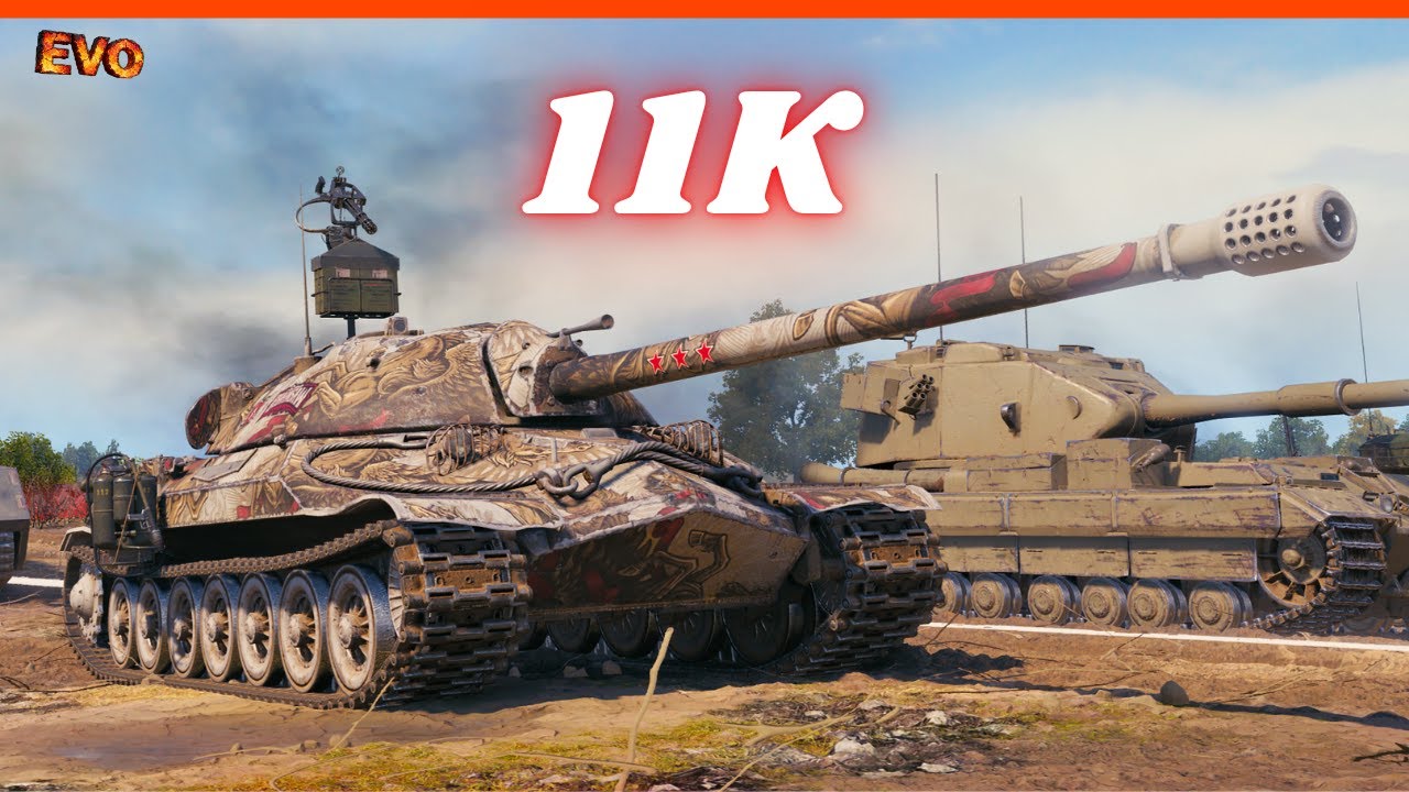 ИС-7 11 тыс. урона и Объект 705А 10 тыс. урона и 8 убийств World of Tanks