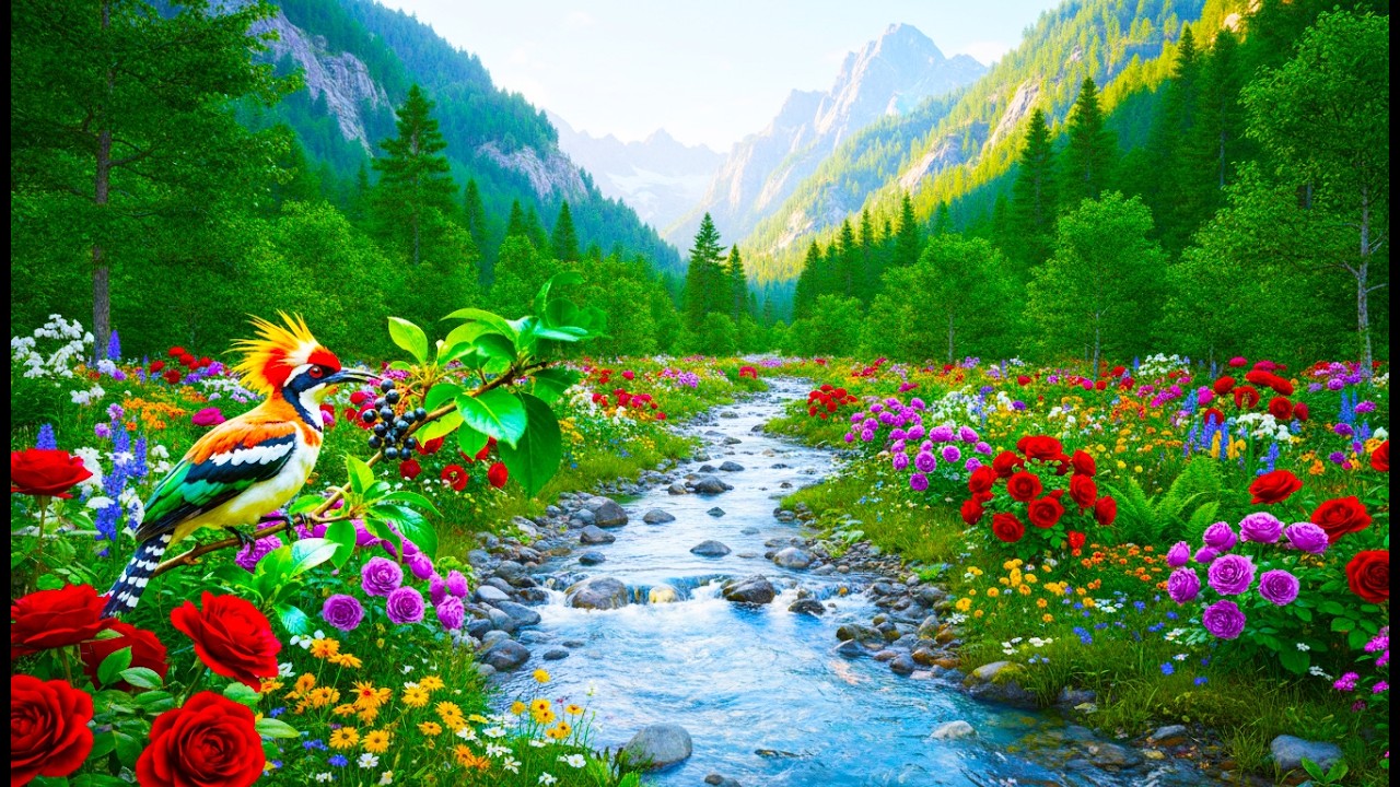 Relaxing music 176 - Harmony of the Emerald Valley - Whispers of the Mountain Stream - Relax blossom