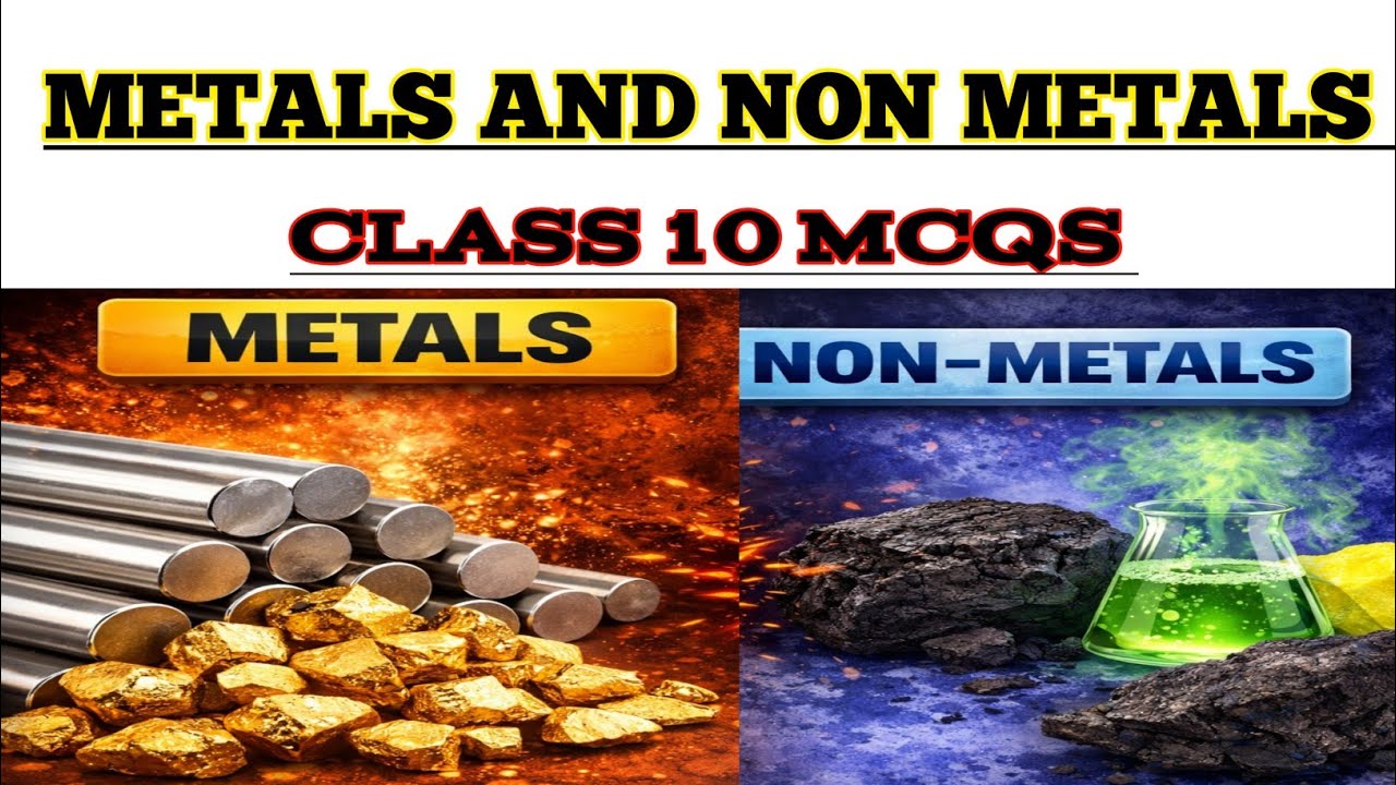Metals and non metals class 10 mcq/metals and non metals class 10/metals and non metals class 10mcqs