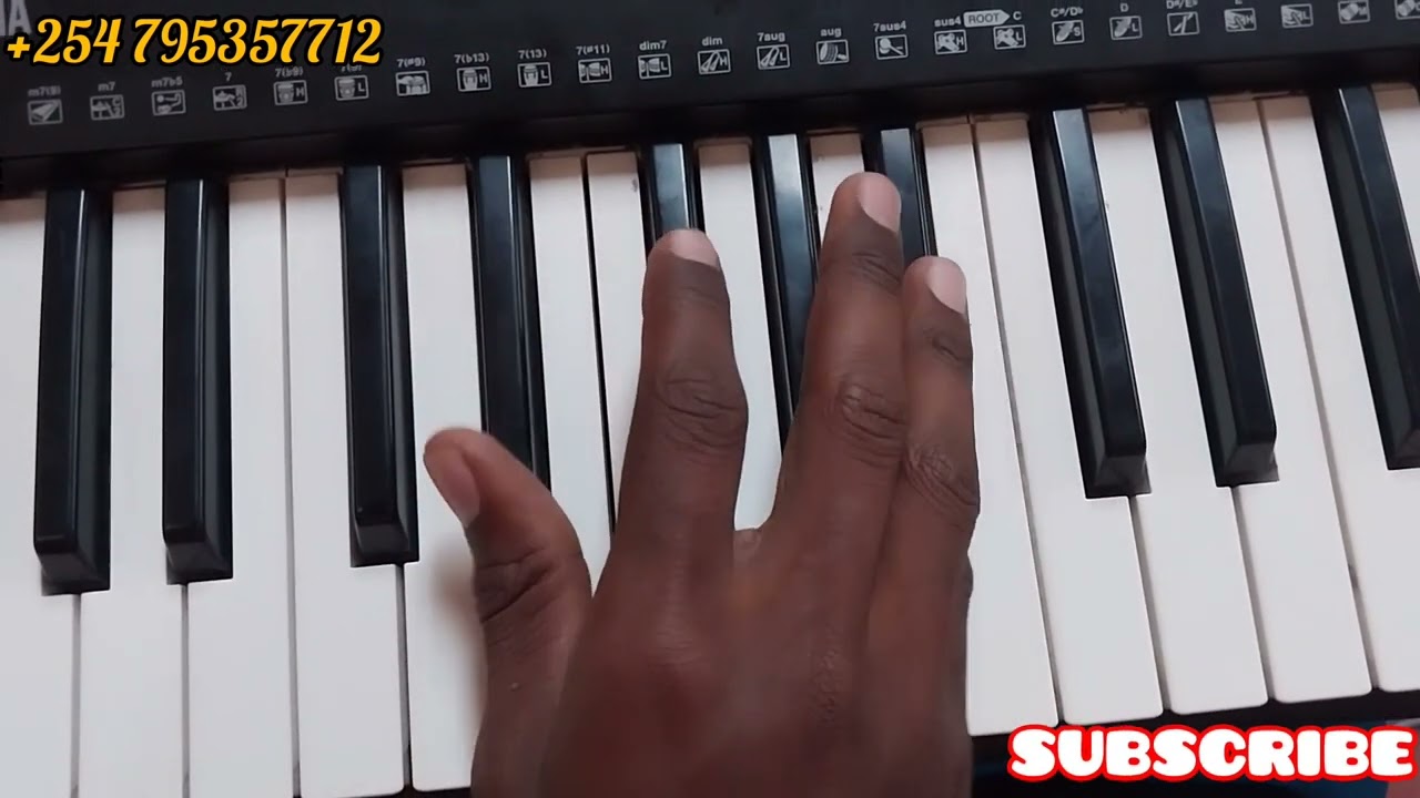 HOW TO PLAY AMEJIBU MAOMBI SEBEN SOLO IN THE KEY OF F# PIANO😋