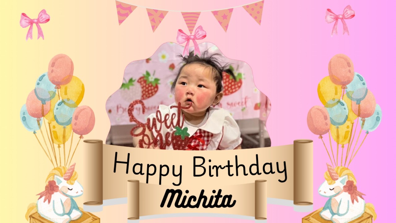 Michita Turns One | Cute Strawberry Theme Birthday Party 🍓🎂🎉