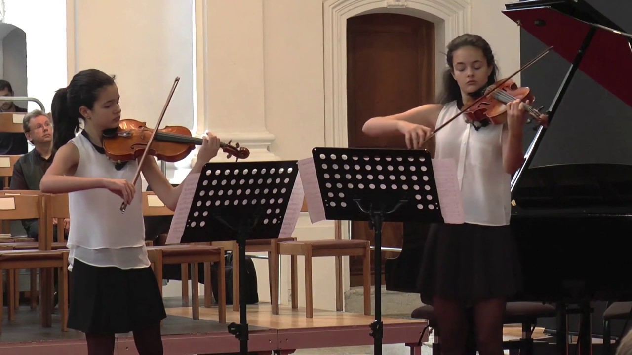 Mozart Duo for Violin and Viola in G Major I. Allegro - Patricia and Cristina