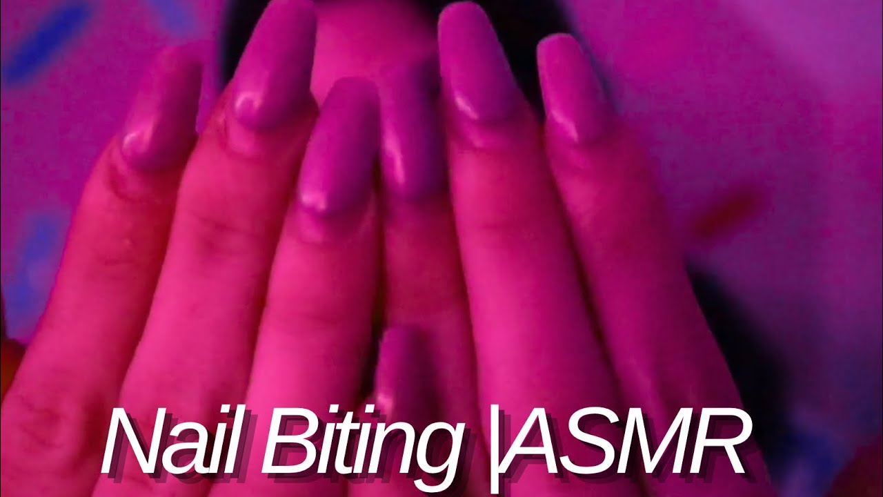biting my false nails/ASMR