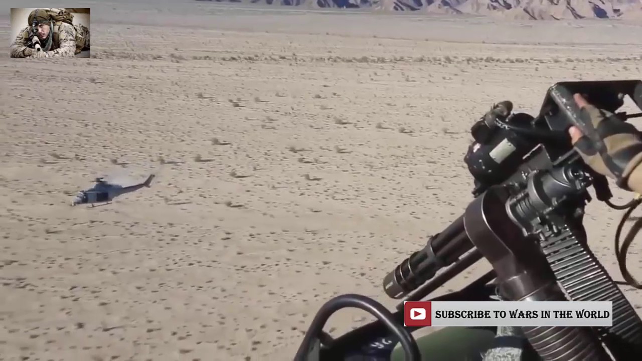 UH - 1Y Venom Attack Helicopter And Its GAU - 16 A And GAU 17 A Miniguns In Action -  #Military