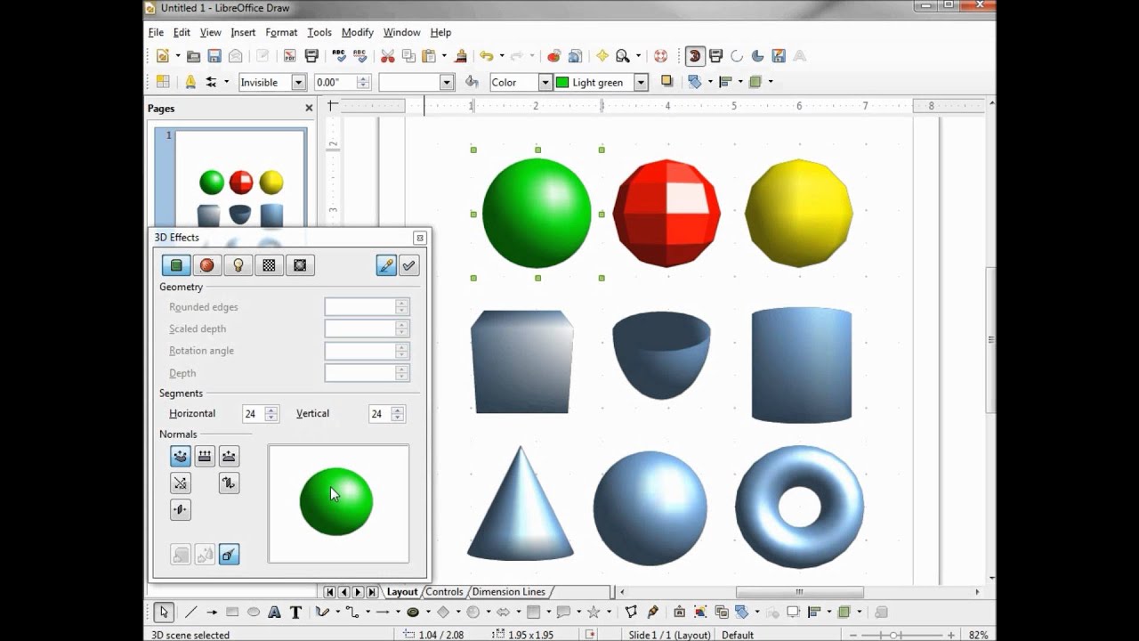 LibreOffice Draw (37) 3D Effects Part 3