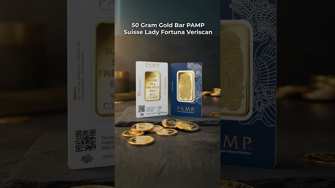 50 Gram Gold Bar PAMP Suisse Lady Fortuna Veriscan .9999 Fine (in Assay)