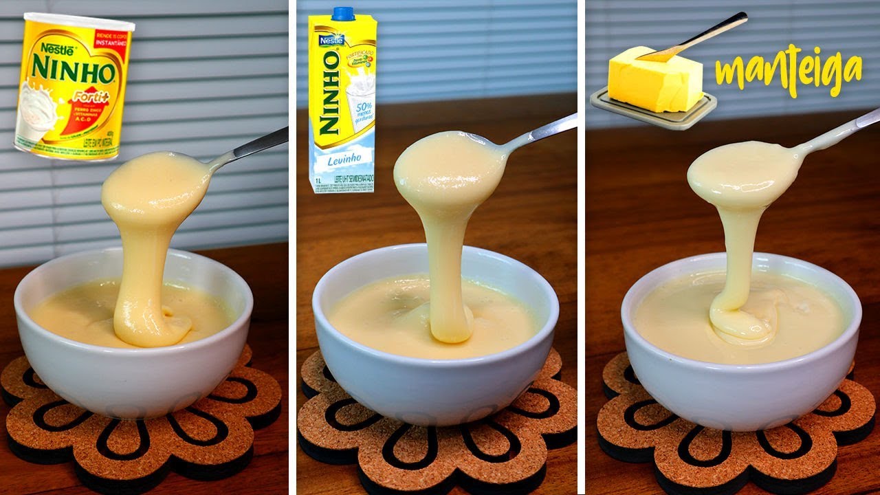 3 RECEITAS DE LEITE CONDENSADO CASEIRO - VÍDEO IMPERDÍVEL