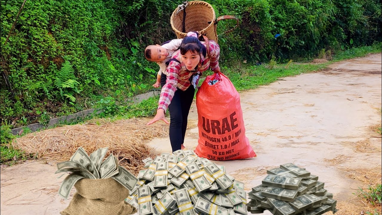 What would a girl do if she suddenly found a large sum of money on the street?