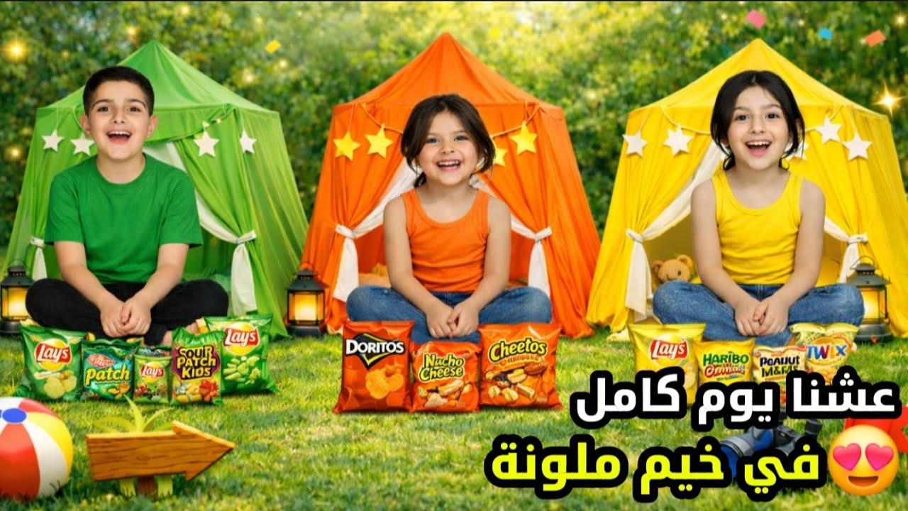 تحدي الخيم الملونة 🤩 بنينا خيم داخل البيت 😱 النهاية غير متوقعة 😭🔥