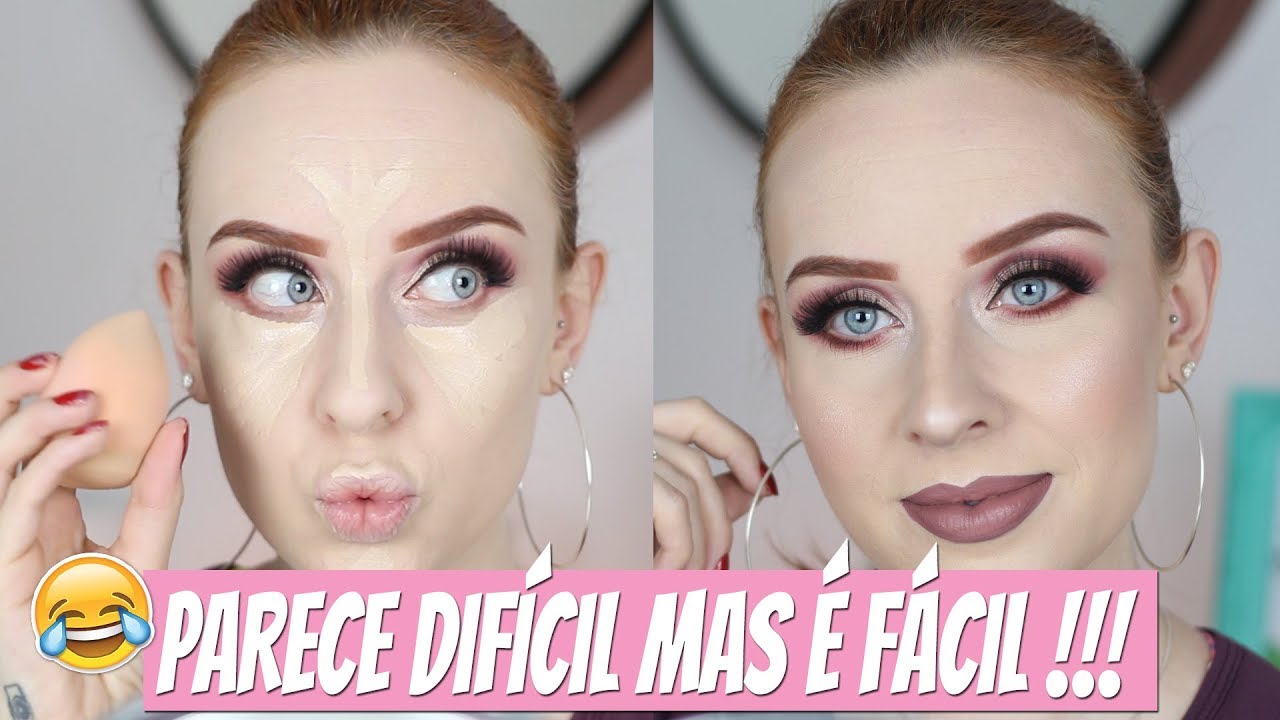 MAQUIAGEM FÁCIL QUE PARECE DIFÍCIL 😂 Super iluminada | Priscila Simões