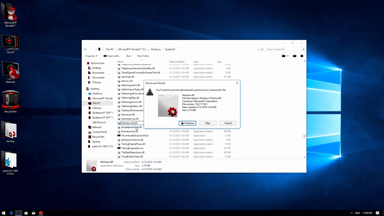 Windows 10 RS4 1803 and RS5 1809 3rd Party themes Patch by Villi Vidi Vici&reg; and Moonnique&reg;