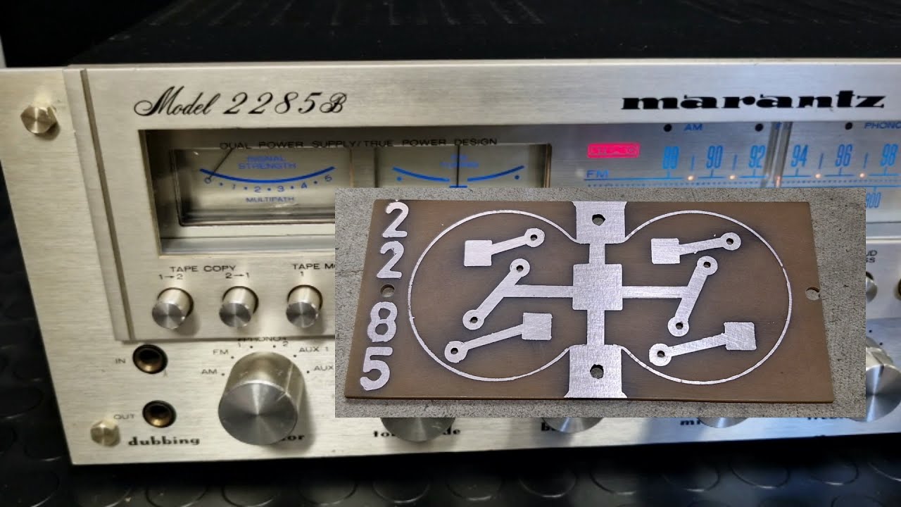 Marantz 2285B - Confecção de placa para os capacitores da fonte.