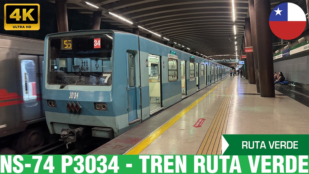 Metro De Santiago | NS-74 P3034 - Tren Ruta Verde interestacion Vicente Valdés - San Joaquín 