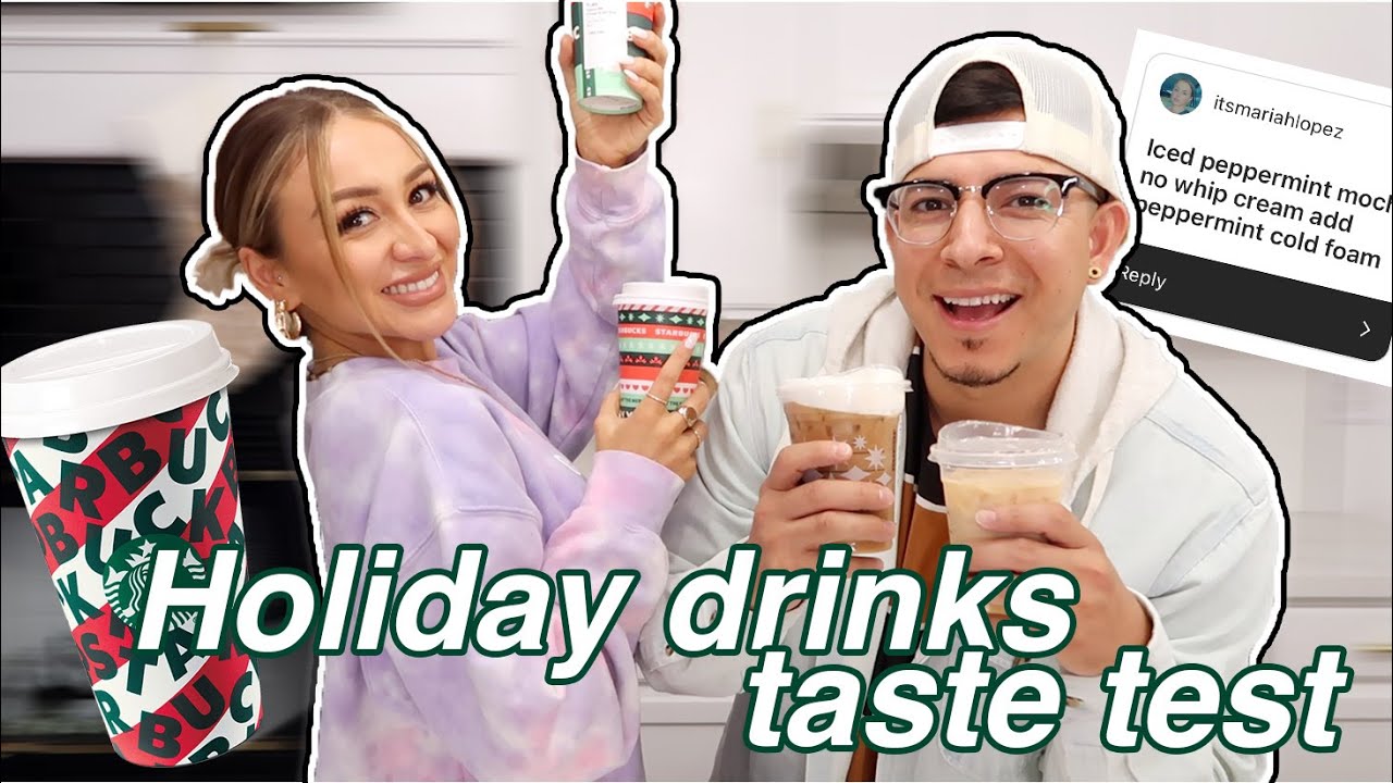 Trying my subscribers FAVORITE Starbucks HOLIDAY DRINKS |  YesHipolito