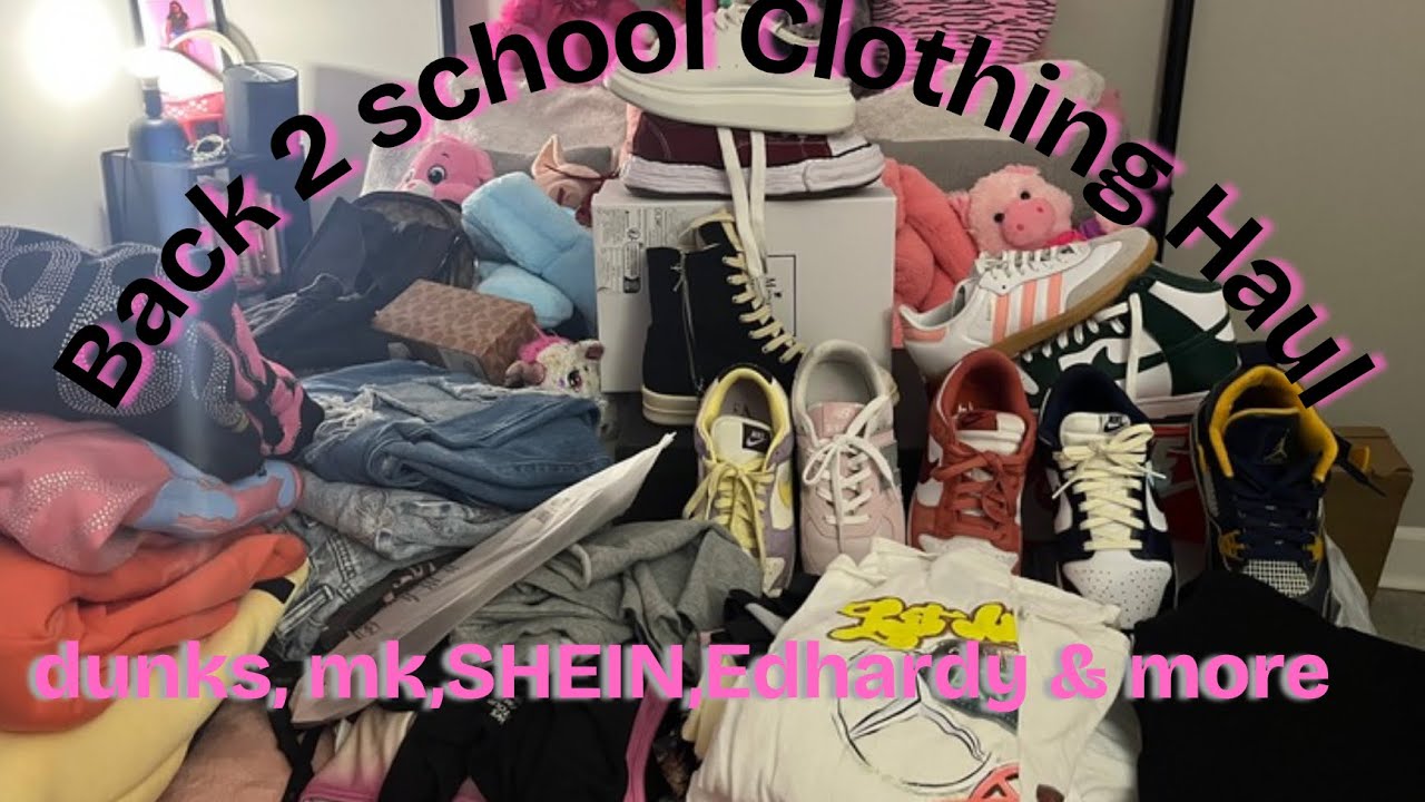 BACK TO SCHOOL CLOTHING HAUL || SHEIN, edhardy, guess, street wear, Burlington, rickowens & more ||