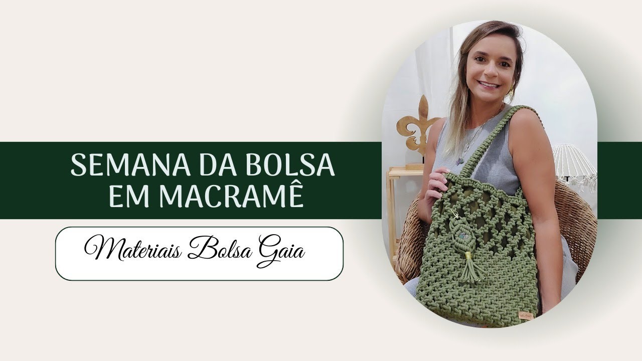 LIVE DE AQUECIMENTO SEMANA DA BOLSA EM MACRAMÊ MATERIAIS BOLSA GAIA🔴