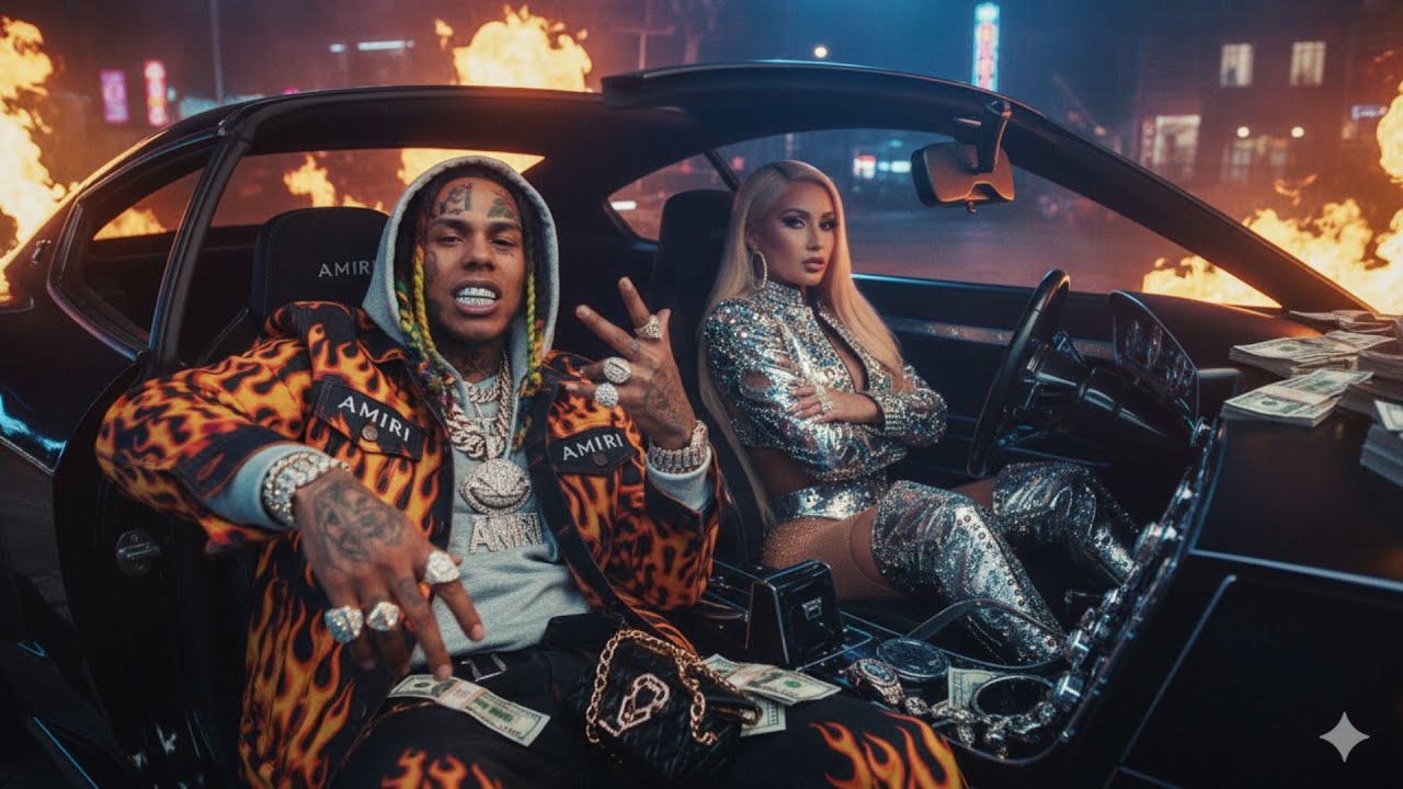 6IX9INE & Iggy Azalea - KINGS & QUEENS OF THE CHAOS (ft. Tyga, Drake) | (Official Lyrics Video)