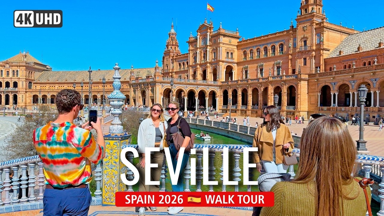 SEVILLE Walking Tour 🇪🇸🌞 |  Orange Trees, Flamenco Vibes & Spanish Charm!
