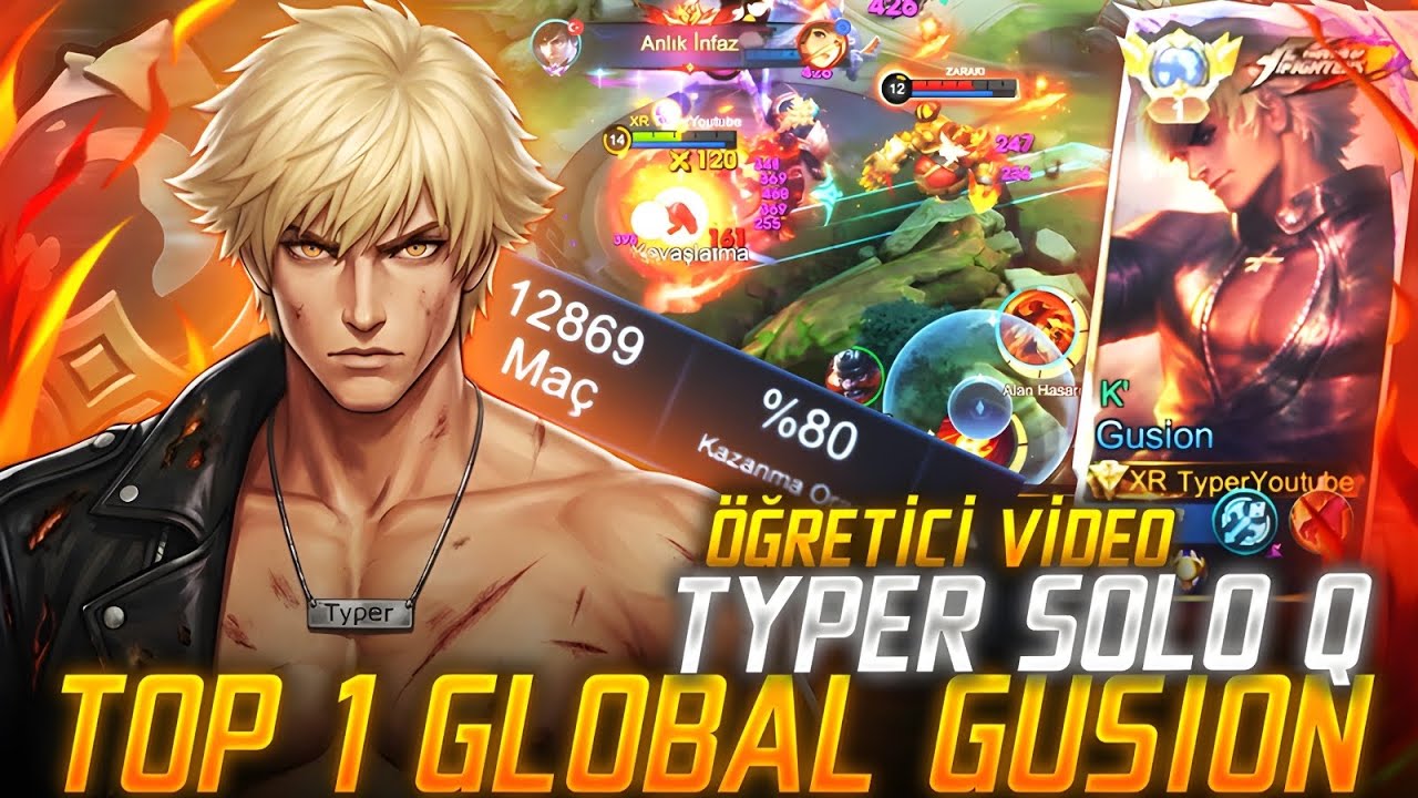 TOP 1 GLOBAL GUSION TYPER SOLO Q ÖĞRETİCİ VİDEO