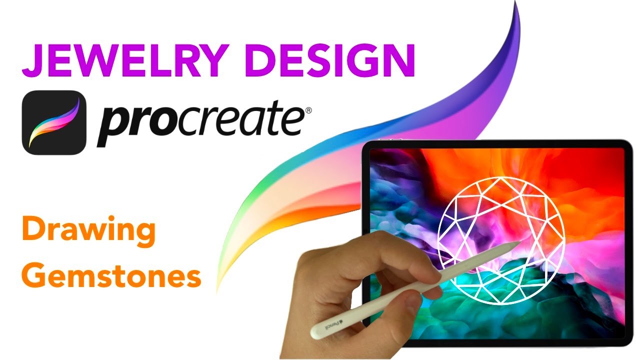Jewelry Design on Procreate - Round Brilliant Gemstone