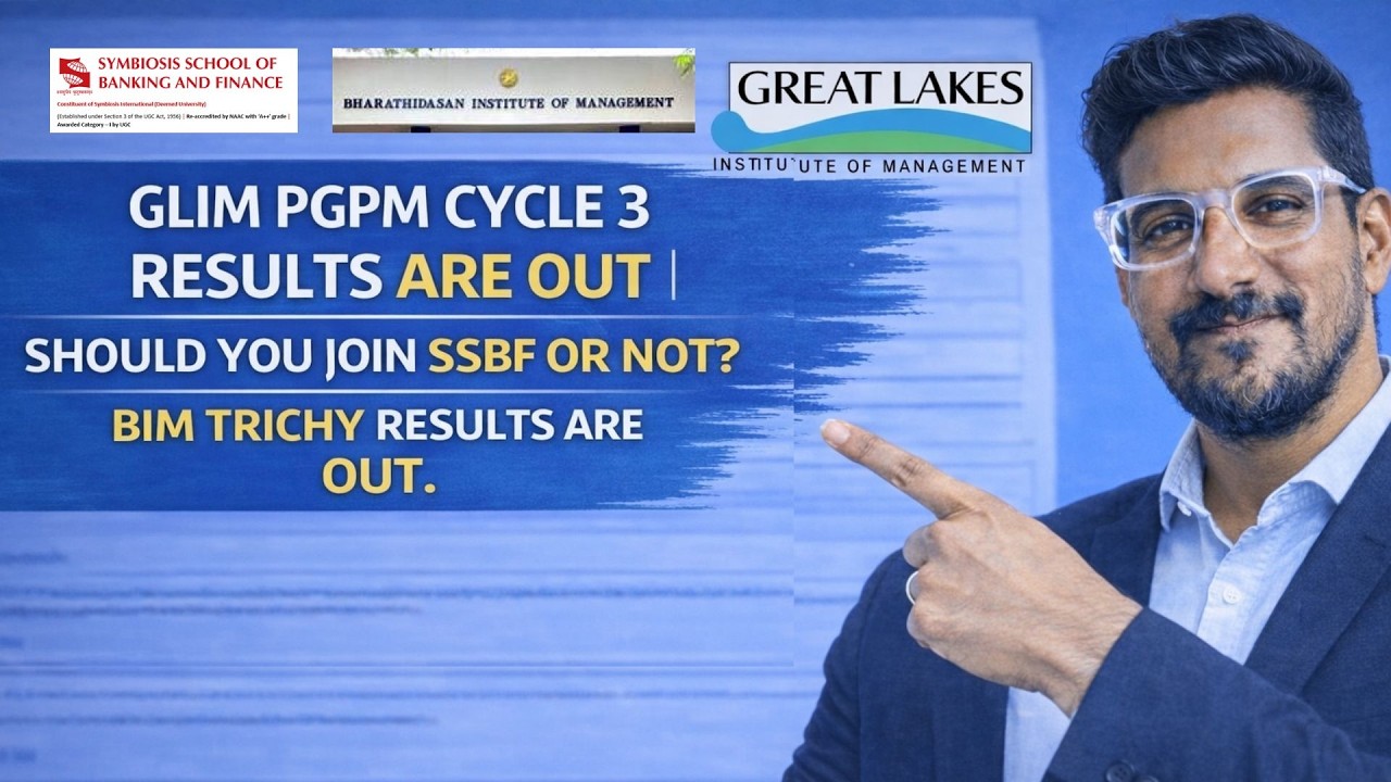 GLIM PGPM CYCLE 3 RESULTS ARE OUT | SHOULD YOU JOIN SSBF OR NOT ? BIM TRICHY RESULTS ARE OUT