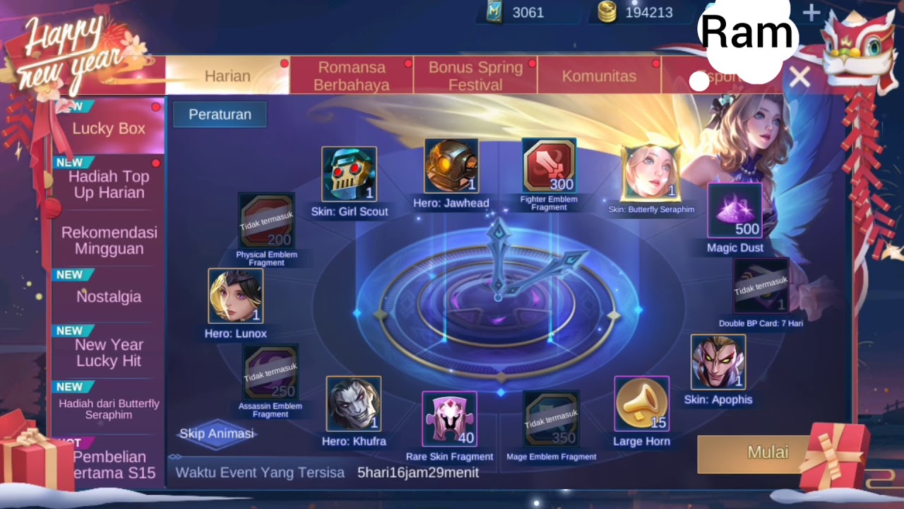 Spin Lucky Box - Lunox Butterfly Seraphim