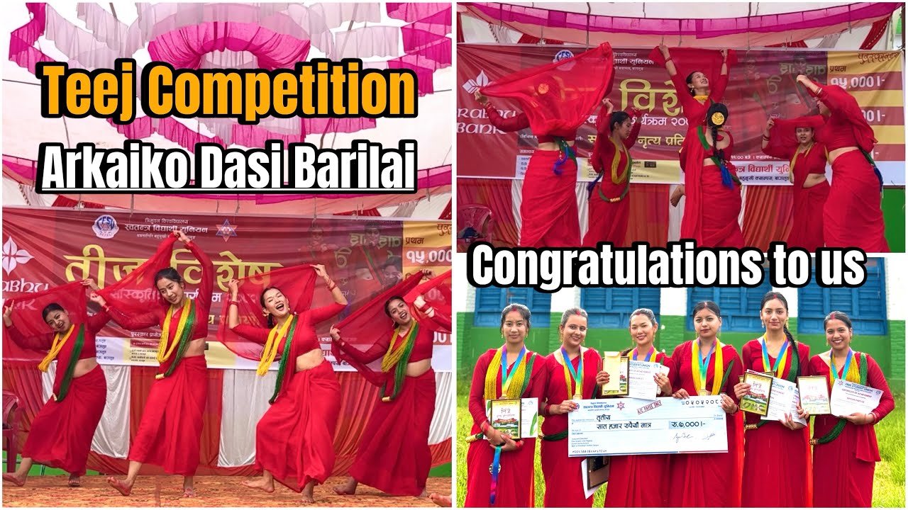 ( Arkaiko Dasi Barilai ) Teej Dance Competition / Secured Third position ❤️