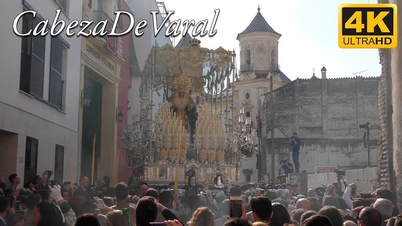 VIRGEN DEL AMPARO (POLLINICA) SALIDA SEMANA SANTA MÁLAGA 2017 4K