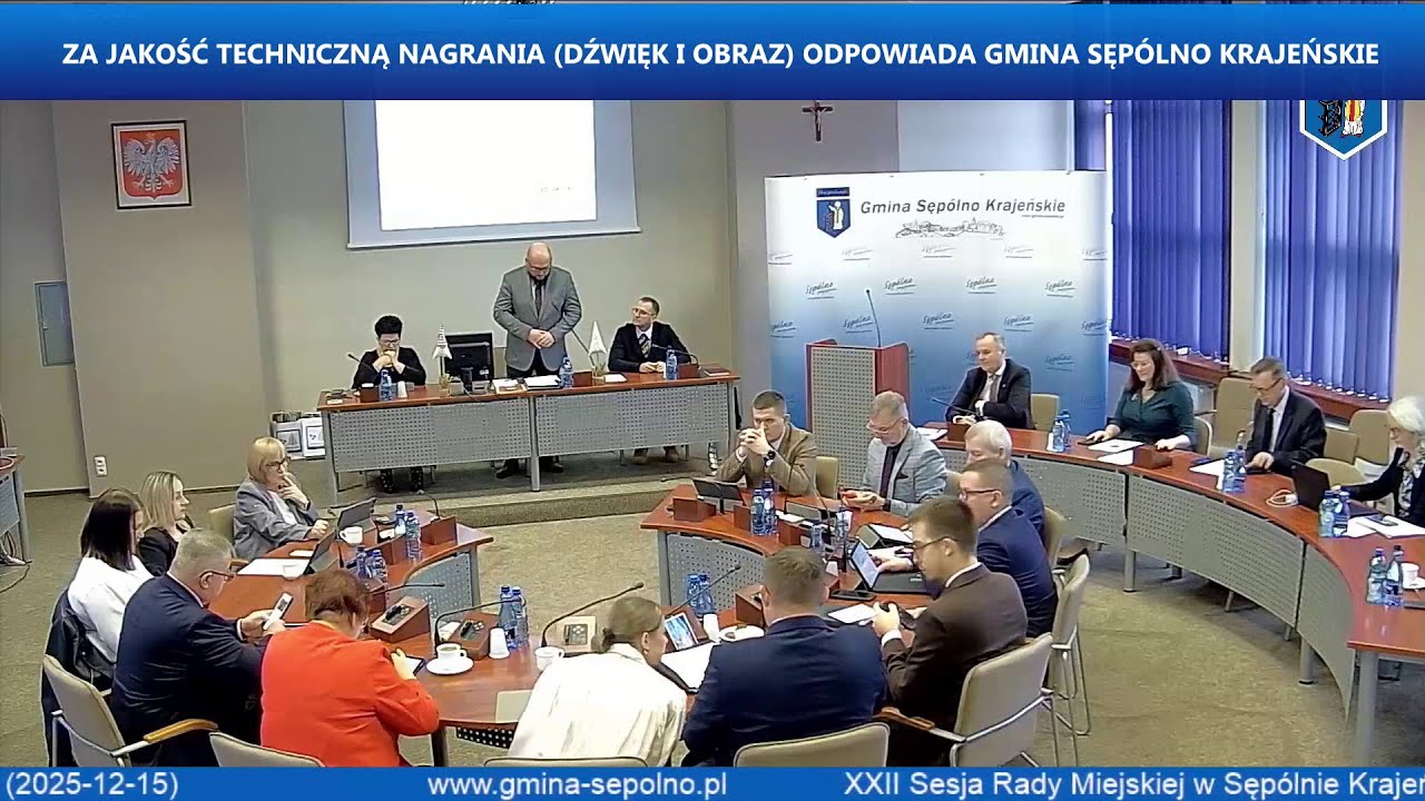 XXII sesja Rady Miejskiej w Sępólnie Krajeńskim, 15-12-2025