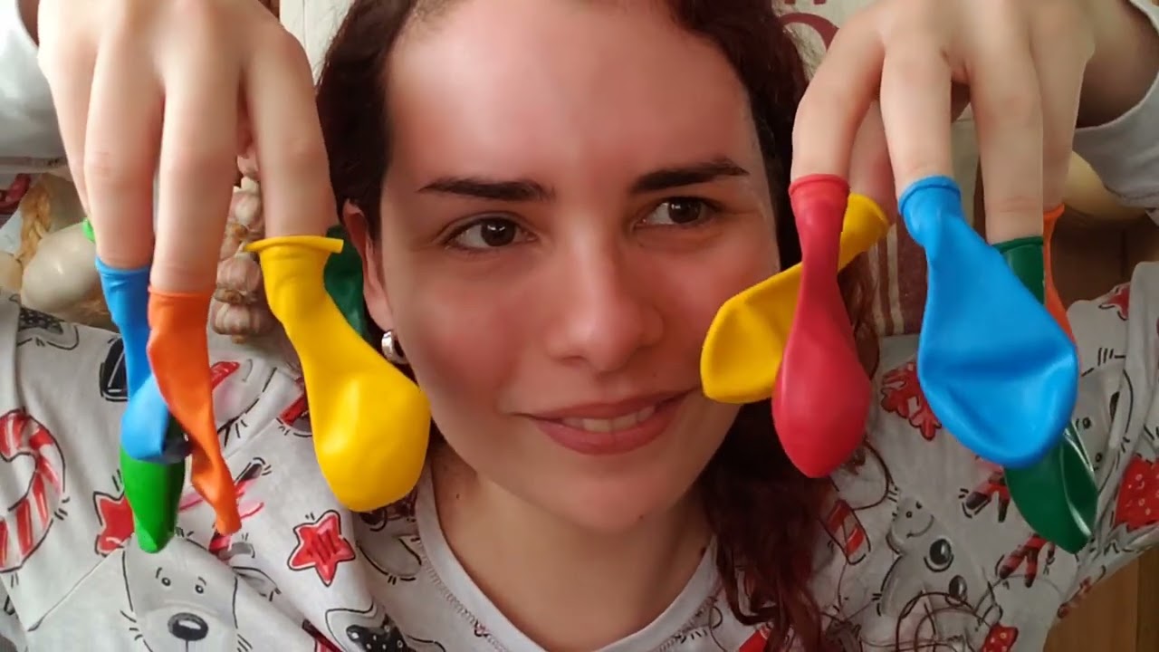 ASMR Playing With Deflated Balloons On My Fingers