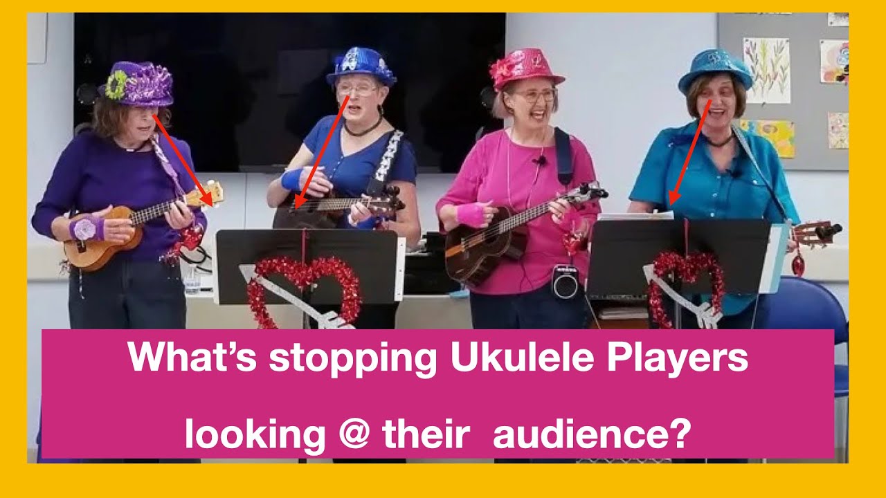 Why do Ukulele groups sing to their music stands?