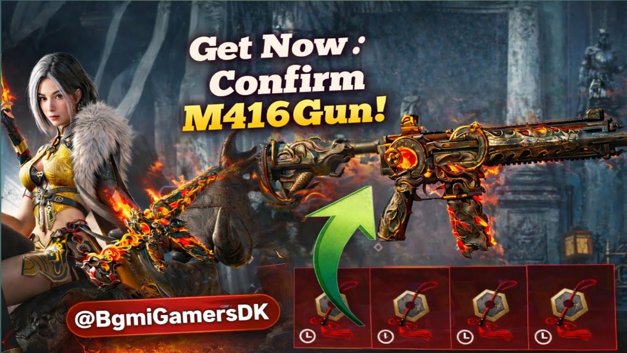 OMG 😱 Free Me M416 | Only 1500 UC me M416 Gun Skin | M416 Full Upgrade Skin kese le