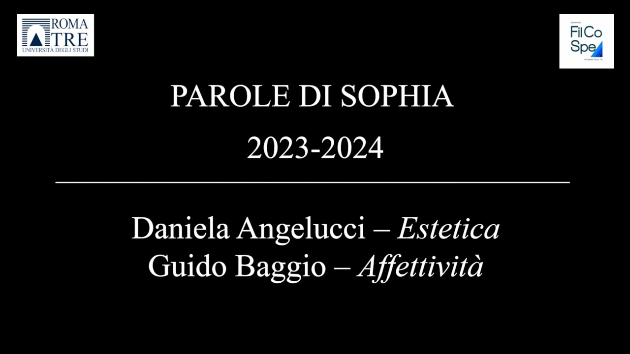 Le Parole di Sophia 2024 - Daniela Angelucci e Guido Baggio