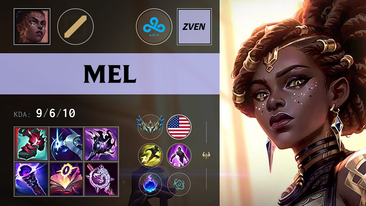 (C9 Zven) Mel Mid vs Ahri - NA Challenger Patch 26.14
