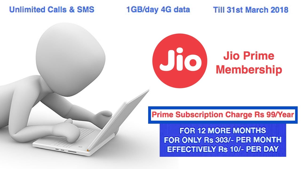 Jio Prime Membership Offer Unlimited Data Till 31st March 2018 | Membership Charge 99 rs for 1 year