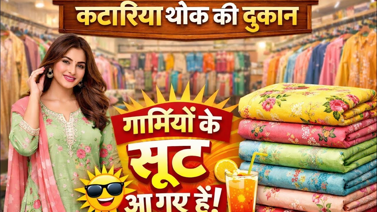 कटारिया थोक की दुकान गर्मियों के सूट कॉटन के सूट जाम के सूट सभी वैरायटी #suitdesign #suit 