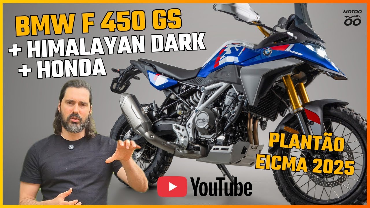 BMW F 450 GS 2026 - Lançamento OFICIAL - Plantão EICMA 2025 + Himalayan Black + Honda