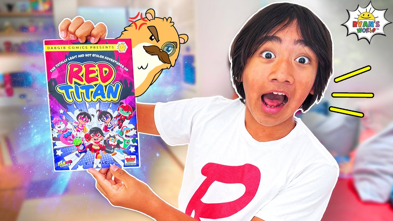 Ryan's Comic Book Comes To Life! Superhero Adventure for Kids!