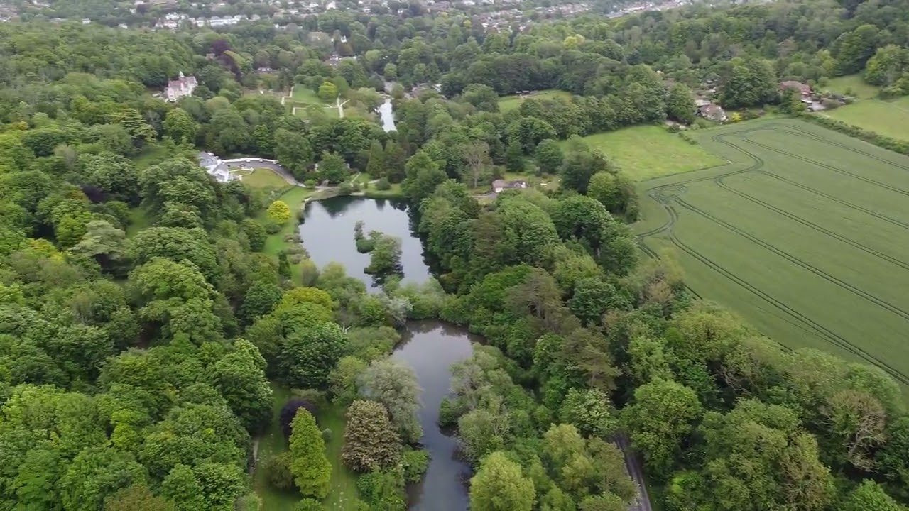 Kersney Abbey and Russell Gardens, Dover, Kent - Drone Flight