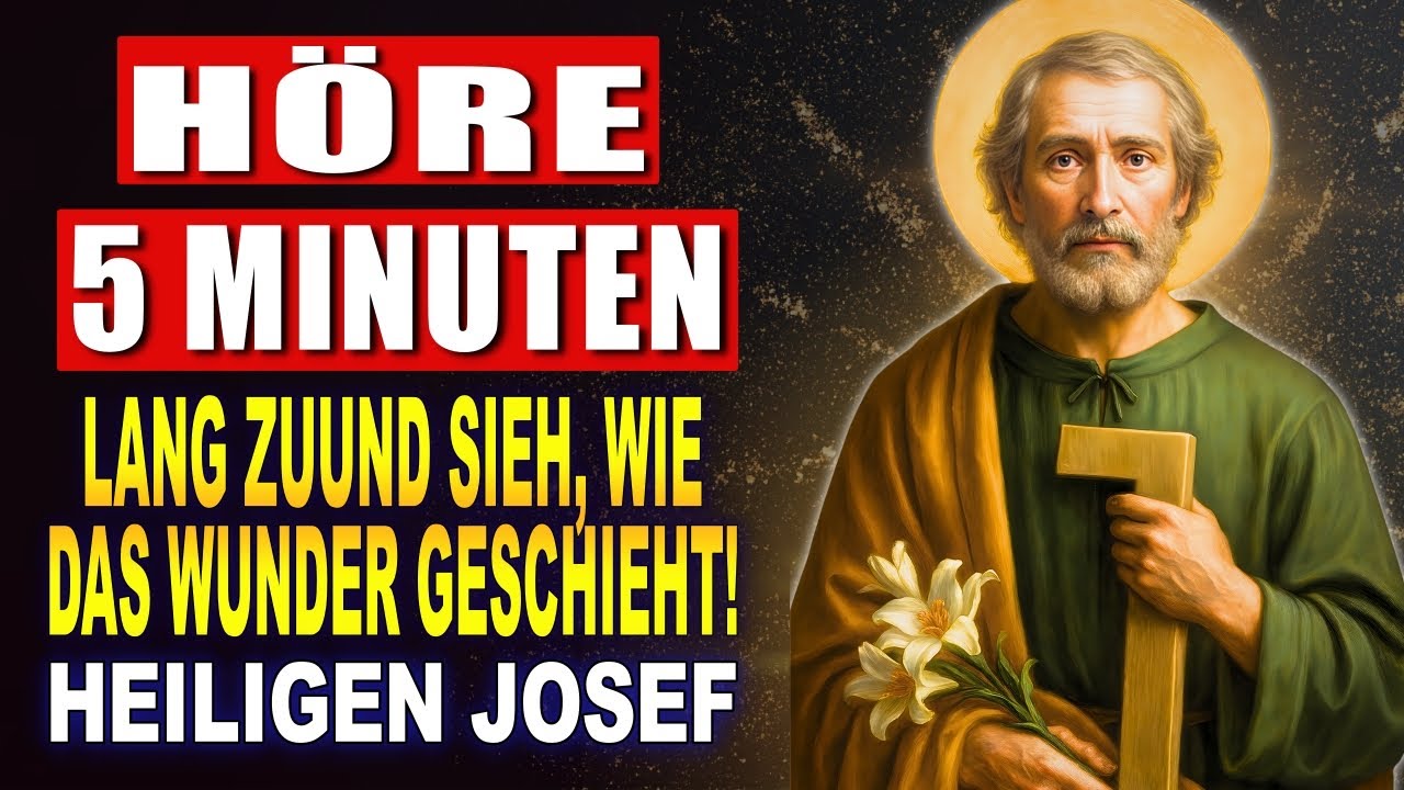 NUR 1 MAL! 💸 GEBET ZUM HEILIGEN JOSEF – DEIN GELDWUNDER KOMMT IN 24 STUNDEN!