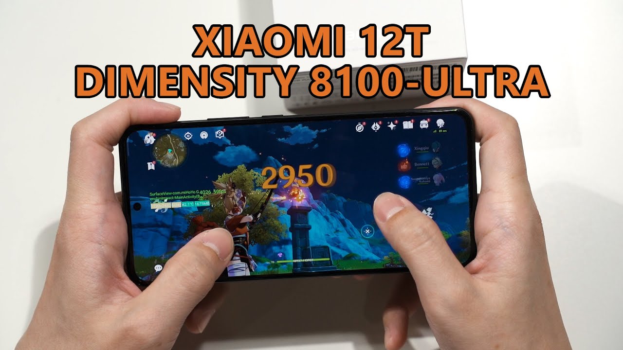 Gaming test - Xiaomi 12T with Dimensity 8100-Ultra
