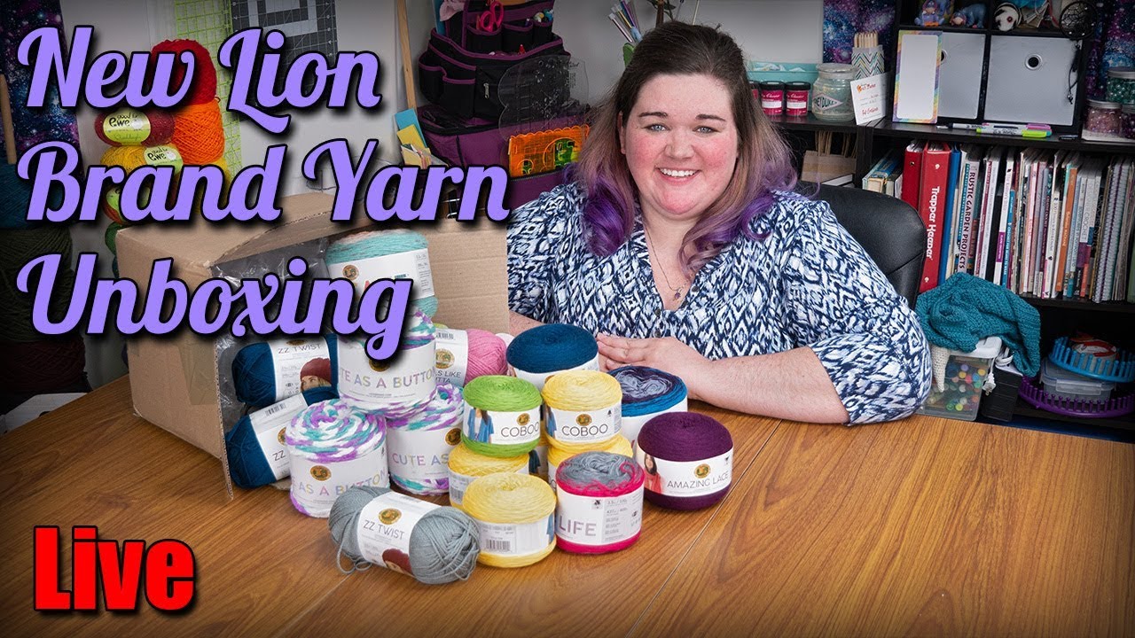 New Lion Brand Yarn Unboxing Live (Coboo, ZZ Twist, Ombre Life, Amazing Lace, and More)
